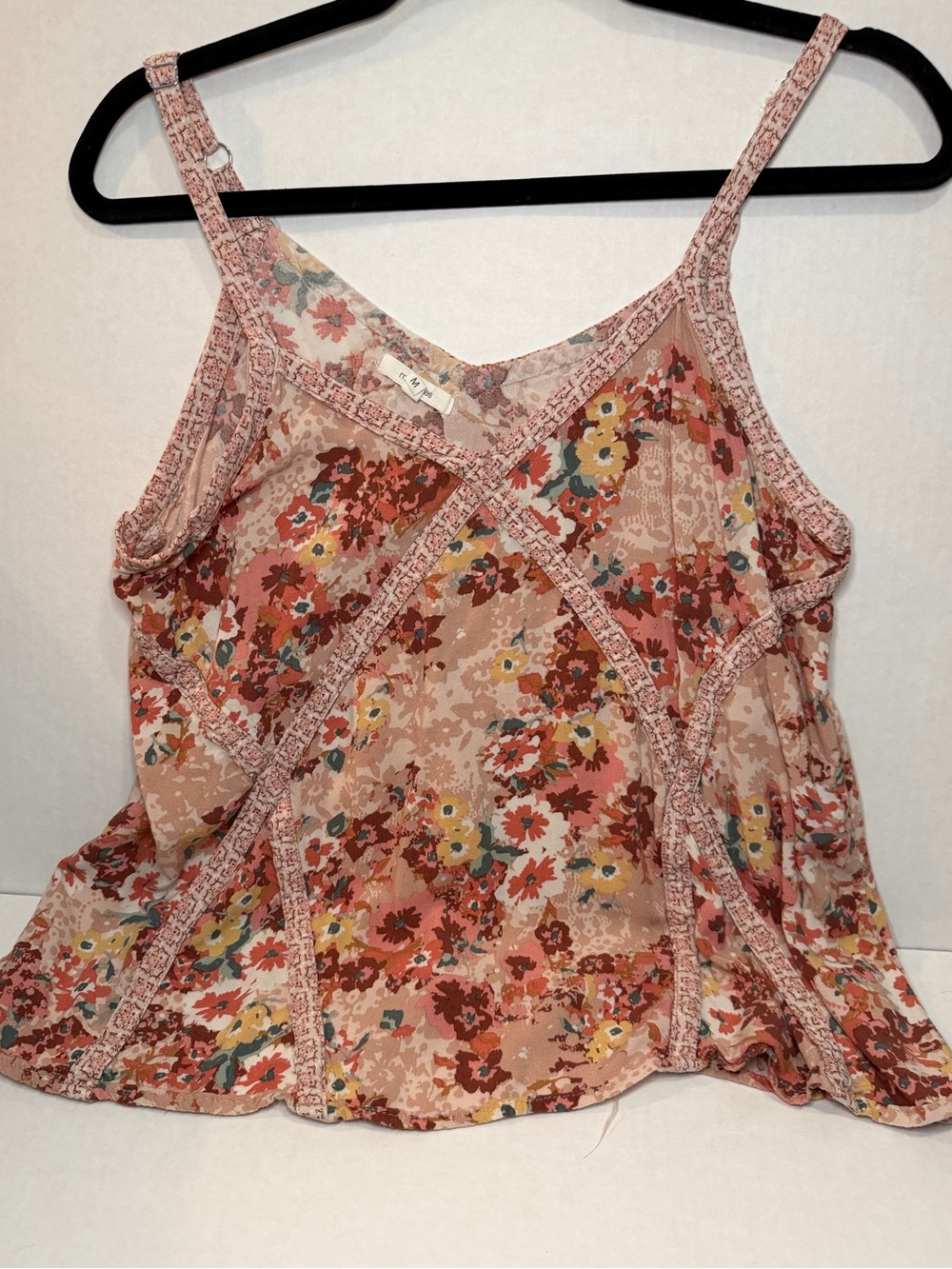 Maurices Dusty Rose Floral Lace-Trim Camisole